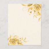 Budget Floral Birthday Elegant Gold Cream (Achterkant)