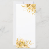 Budget Floral Birthday Party Elegant Gold (Achterkant)