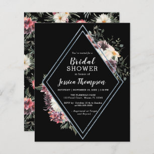 Budget Floral Black Bridal Shower