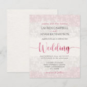 Budget Floral Blush Pink Waterverf Wedding (Voorkant / Achterkant)