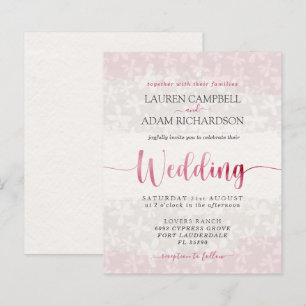Budget Floral Blush Pink Waterverf Wedding