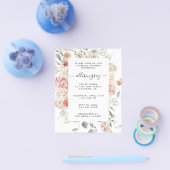 Budget Floral Bridal Uitnodiging | Annabeth Flyer (Enkel)