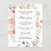 Budget Floral Bridal Uitnodiging | Annabeth Flyer (Voorkant)