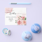 BUDGET Floral bruiloft uitnodiging. Flyer (Enkel)