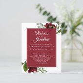 Budget Floral Burgundy Red Wedding (Staand voorkant)