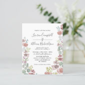 Budget Floral Burnt Oranje Weddenschap (Staand voorkant)