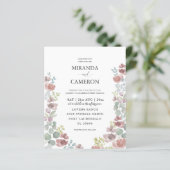 Budget Floral Burnt Oranje Weddenschap (Staand voorkant)