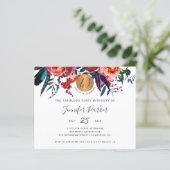 Budget floral chic uitnodiging voor 40e verjaardag (Staand voorkant)