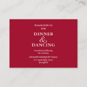 Budget Floral Collage Wedding Reception Informatiekaartje (Achterkant)