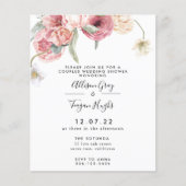 BUDGET Floral Couples Shower Invitation | Annabeth Flyer (Voorkant)