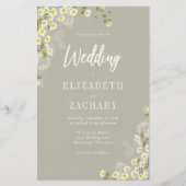 Budget Floral Cream Beige Wedding (Voorkant)