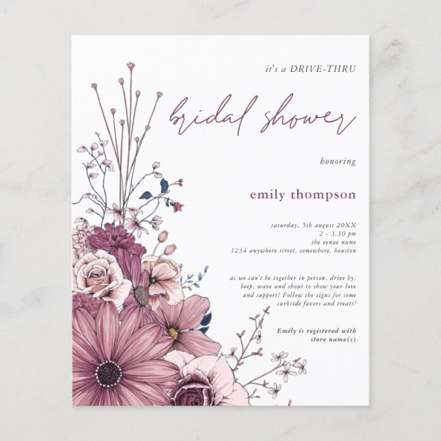 Budget Floral Drive by Bridal Shower (Voorkant)