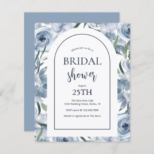 Budget Floral Dusty Blue Bridal Shower