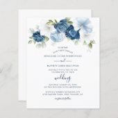 Budget Floral Dusty Blue Greenery Wedding (Voorkant / Achterkant)