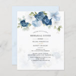 Budget Floral Dusty Blue Rehearsal Dinner Invite<br><div class="desc">Pas deze budgetrepetitie aan met de uitnodigkaart voor het diner bruiloft door hierboven op de knop 'Personaliseren' te klikken. De kaart bevat een moderne elegante, stoffige blauwe bloemen met witte, lichtblauwe en olijfgroene bloem. TIP: Overeenkomende trouwsuite-kaarten zoals RSVP, trouwprogramma's, banners, tapestry, cadeaubonnen, labels, borden en andere bruiloft-keepsakes en -godies zijn...</div>