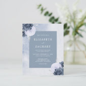 Budget Floral Dusty Blue Silver Wedding (Staand voorkant)