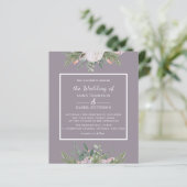 Budget Floral Dusty Lavander Wedding Flyer (Staand voorkant)