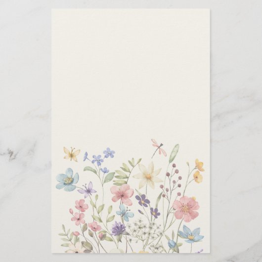 Budget floral elegant wedding menu flyer (Achterkant)