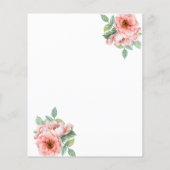 Budget Floral en Antler Baby shower Uitnodiging Flyer (Achterkant)