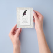 Budget Floral en Lace Gothic Wedding Invitation Flyer (Hand)