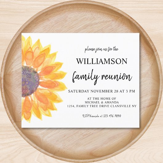 Budget Floral Familie Uitnodiging