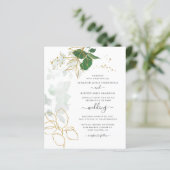Budget Floral Faux Gold Glitter Wedding (Staand voorkant)