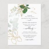 Budget Floral Faux Gold Glitter Wedding (Voorkant)