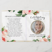 Budget Floral Foto Celebration of Life Programme (Voorkant)