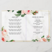 Budget Floral Foto Celebration of Life Programme (Achterkant)