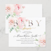 Budget Floral Girl Baby shower (Voorkant / Achterkant)