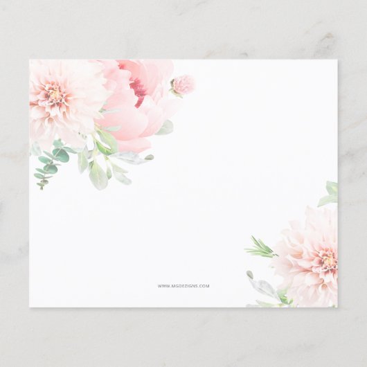 Budget Floral Girl Baby shower (Achterkant)