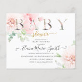 Budget Floral Girl Baby shower (Voorkant)