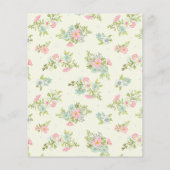 Budget Floral Girl Elephant Baby shower (Achterkant)