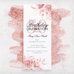 Budget Floral Glam Birthday Party Roos Gold<br><div class="desc">Elegant 'Birthday Party Program' met Floral Arrangement in Roos Gold met aangepaste tekst.</div>