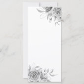 Budget Floral Glam Birthday Party Silver (Achterkant)