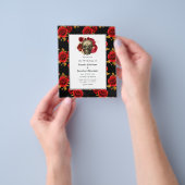Budget Floral Gothic Wedding Invitation Flyer (Hand)