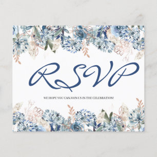 BUDGET/FLORAL & GREENERY RSVP Card-Flyer. Flyer