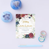 Budget/Floral & Greenery/Wedding Uitnodiging. Flye Flyer (Enkel)