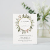 Budget Floral Ivory Waterverf Wedding (Staand voorkant)
