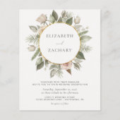 Budget Floral Ivory Waterverf Wedding (Voorkant)