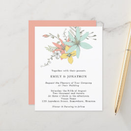 Budget Floral laat de Blauwgroen uitnodiging tot h