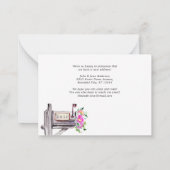 Budget Floral Mailbox New Home Moving Aankondiging (Achterkant)