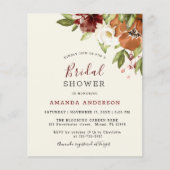 Budget Floral Maroon Bridal Shower (Voorkant)