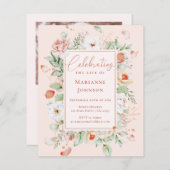 Budget Floral Memorial Viering van het leven (Voorkant / Achterkant)