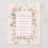 Budget Floral Memorial Viering van het leven (Voorkant)