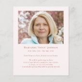 Budget Floral Memorial Viering van het leven Flyer (Achterkant)
