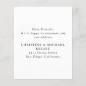 Budget Floral New Home Address Moving Announcement (Achterkant)