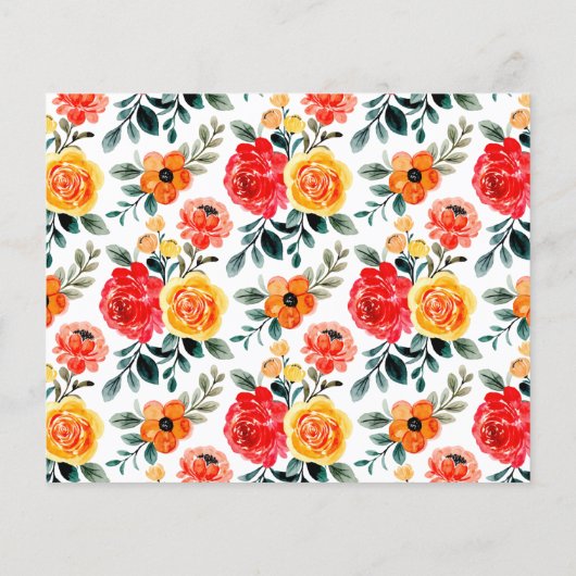 BUDGET Floral Pattern Modern Wedding (Achterkant)