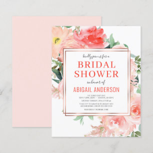 Budget Floral Peach Bridal Shower