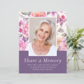 BUDGET Floral Photo Share a Memory Table Sign (Staand voorkant)